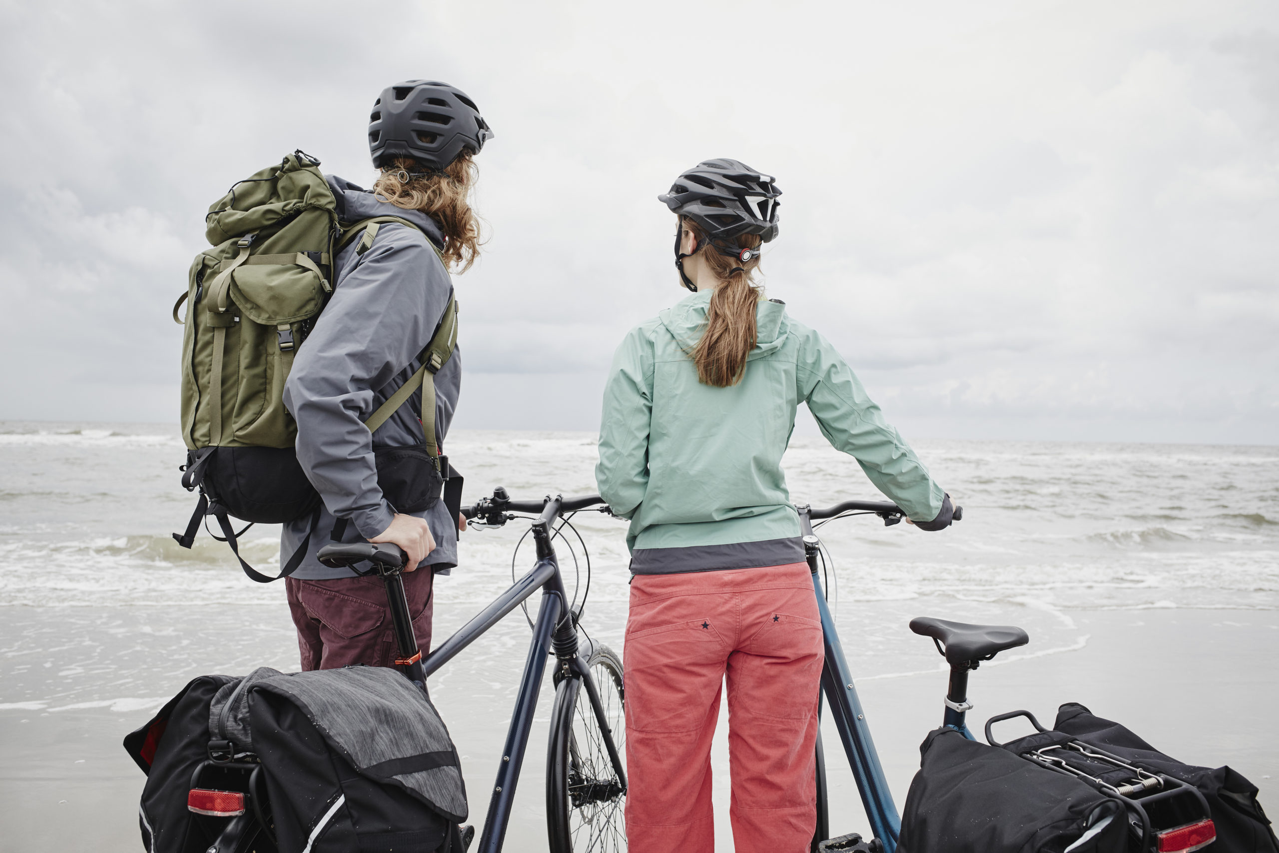 Gäste Speicherkoog, Radfahrer, Fahrrad fahren, Paar